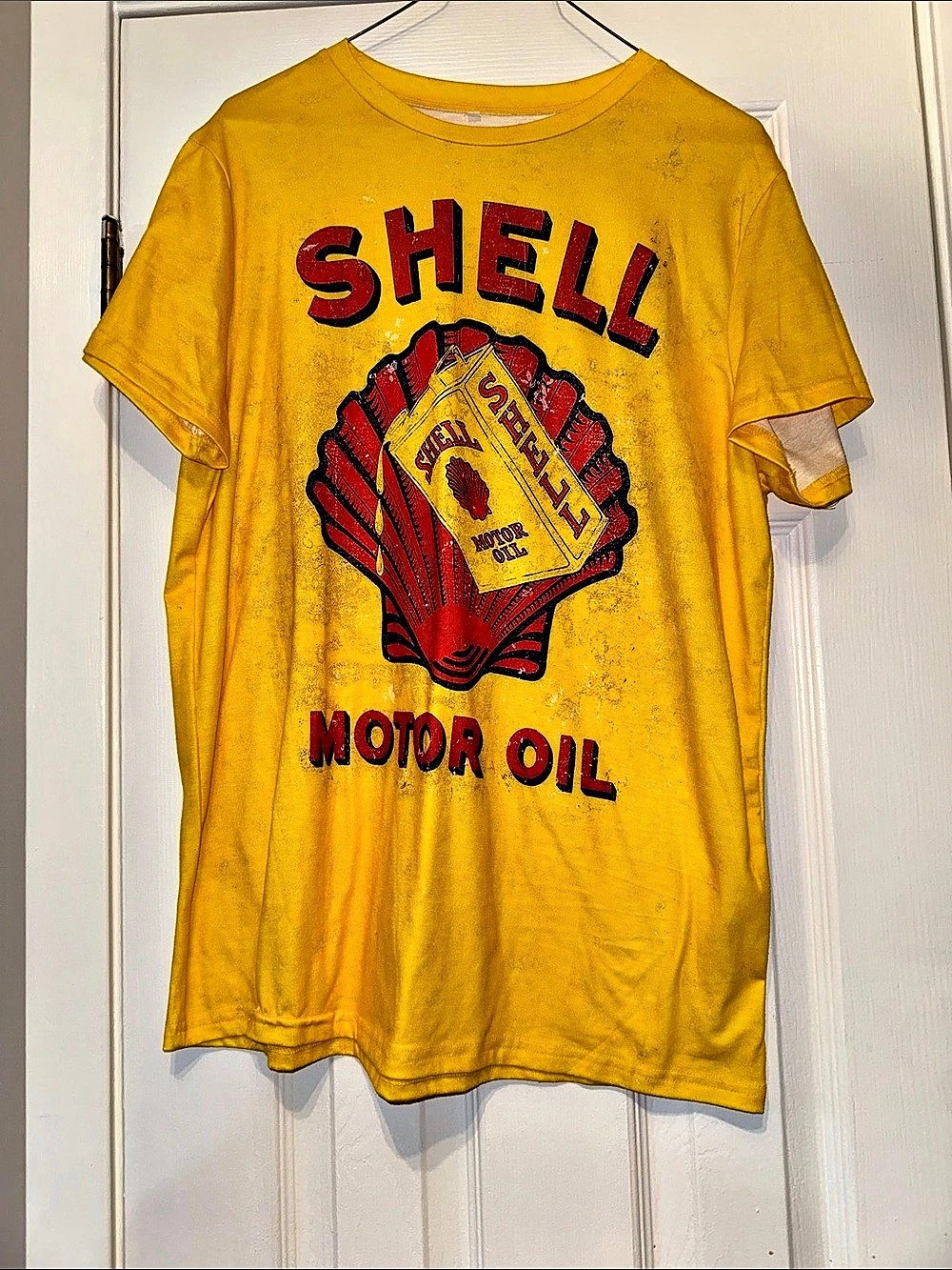 Shell Motor Oil Graphic Tee Yellow Large